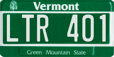 VT license plate LTR401