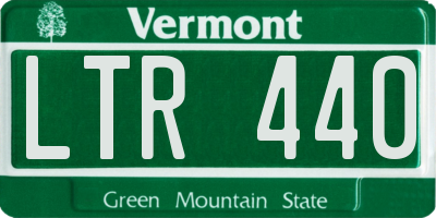 VT license plate LTR440