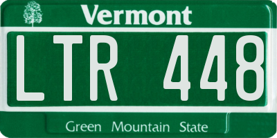 VT license plate LTR448