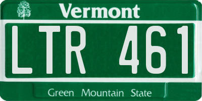 VT license plate LTR461