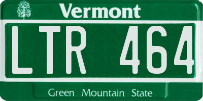 VT license plate LTR464