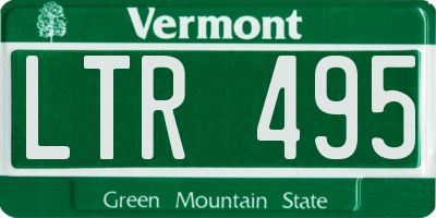 VT license plate LTR495