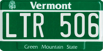 VT license plate LTR506
