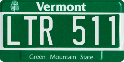 VT license plate LTR511