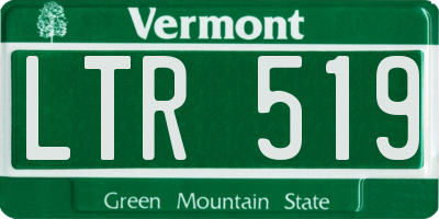 VT license plate LTR519