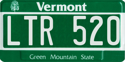 VT license plate LTR520