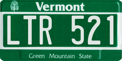 VT license plate LTR521