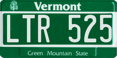 VT license plate LTR525