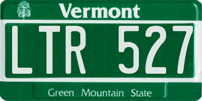 VT license plate LTR527