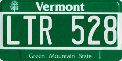 VT license plate LTR528