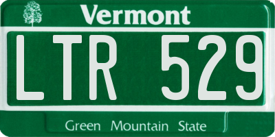 VT license plate LTR529