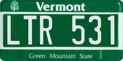 VT license plate LTR531