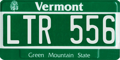VT license plate LTR556