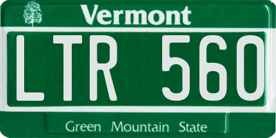 VT license plate LTR560