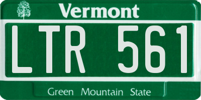 VT license plate LTR561