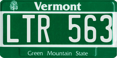 VT license plate LTR563