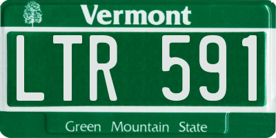 VT license plate LTR591
