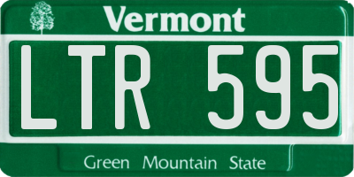 VT license plate LTR595