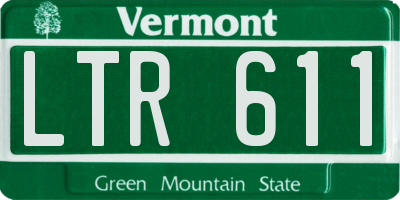 VT license plate LTR611