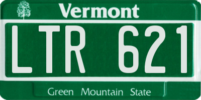 VT license plate LTR621