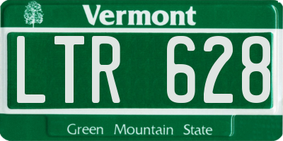 VT license plate LTR628