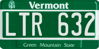 VT license plate LTR632