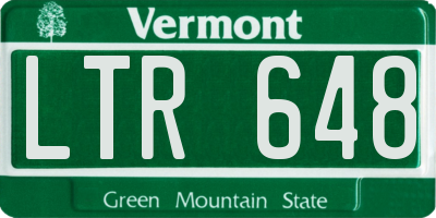 VT license plate LTR648