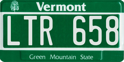 VT license plate LTR658