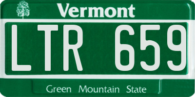 VT license plate LTR659