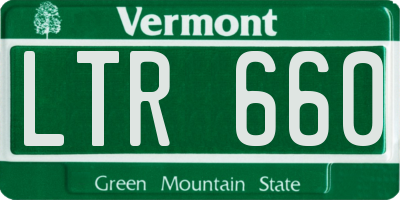 VT license plate LTR660