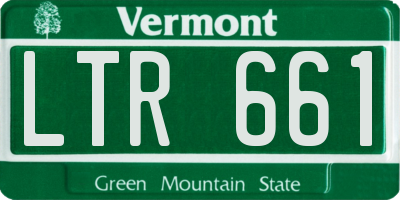 VT license plate LTR661