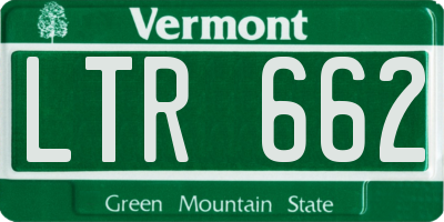 VT license plate LTR662