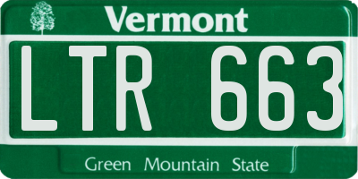 VT license plate LTR663