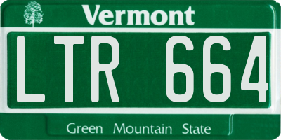 VT license plate LTR664