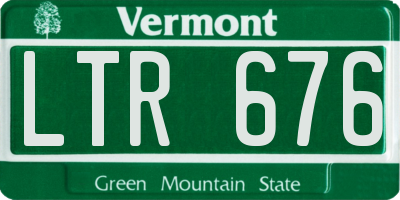 VT license plate LTR676
