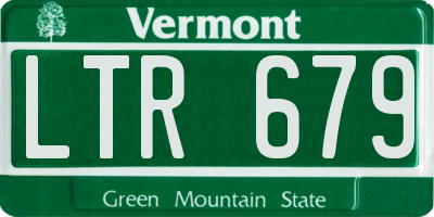 VT license plate LTR679