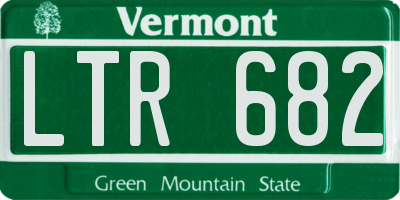 VT license plate LTR682