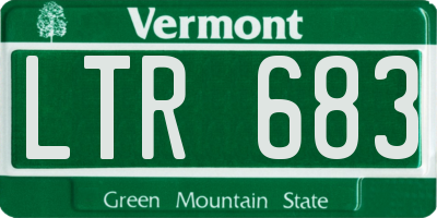VT license plate LTR683