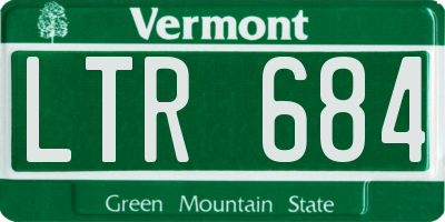 VT license plate LTR684