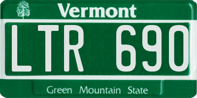 VT license plate LTR690