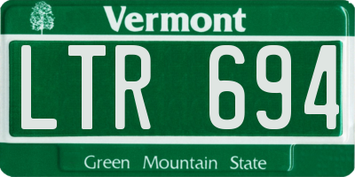 VT license plate LTR694