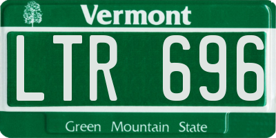 VT license plate LTR696