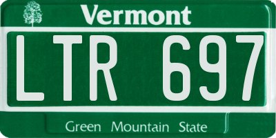 VT license plate LTR697