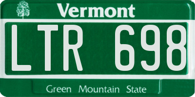 VT license plate LTR698