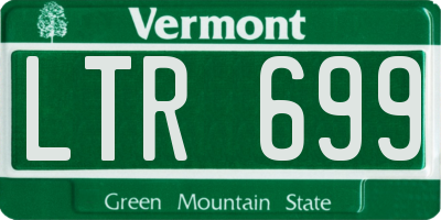 VT license plate LTR699