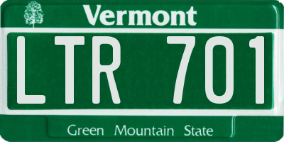VT license plate LTR701