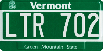 VT license plate LTR702