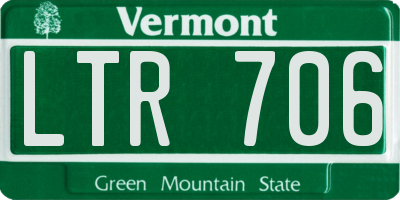 VT license plate LTR706