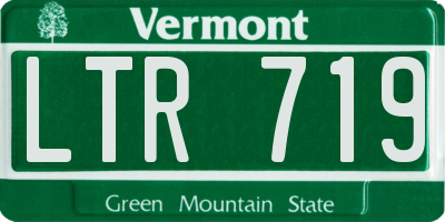 VT license plate LTR719