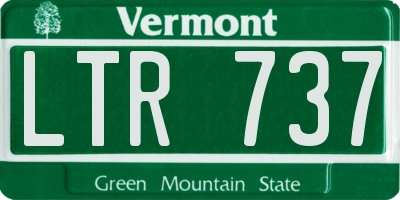 VT license plate LTR737